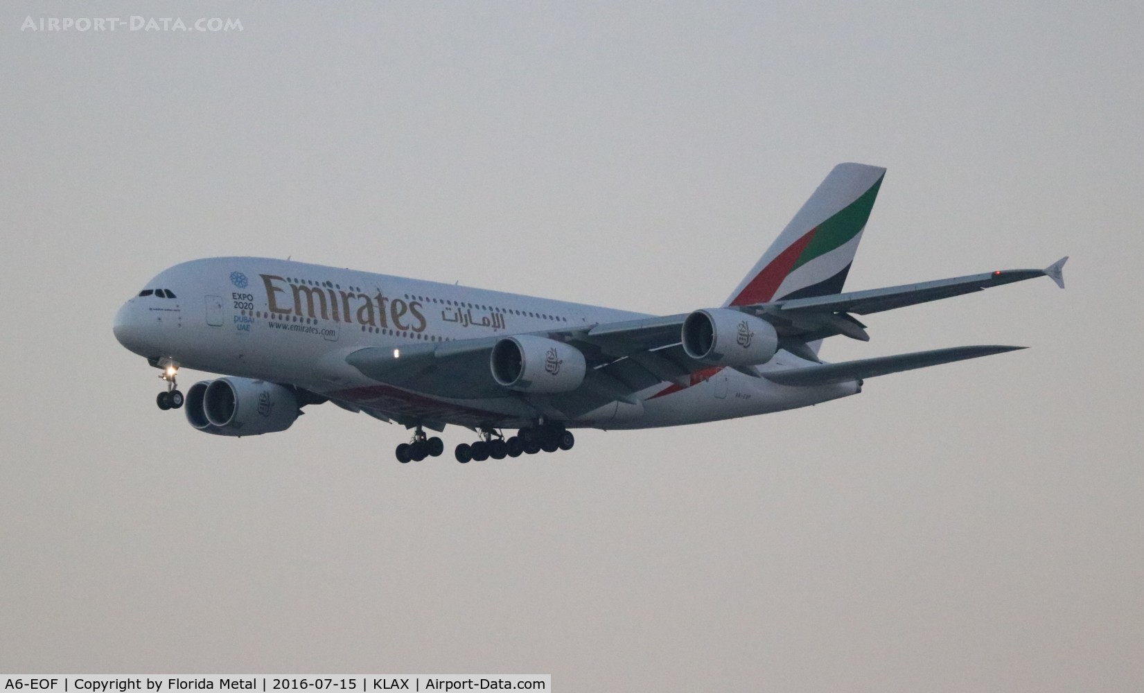 A6-EOF, 2014 Airbus A380-861 C/N 171, LAX spotting