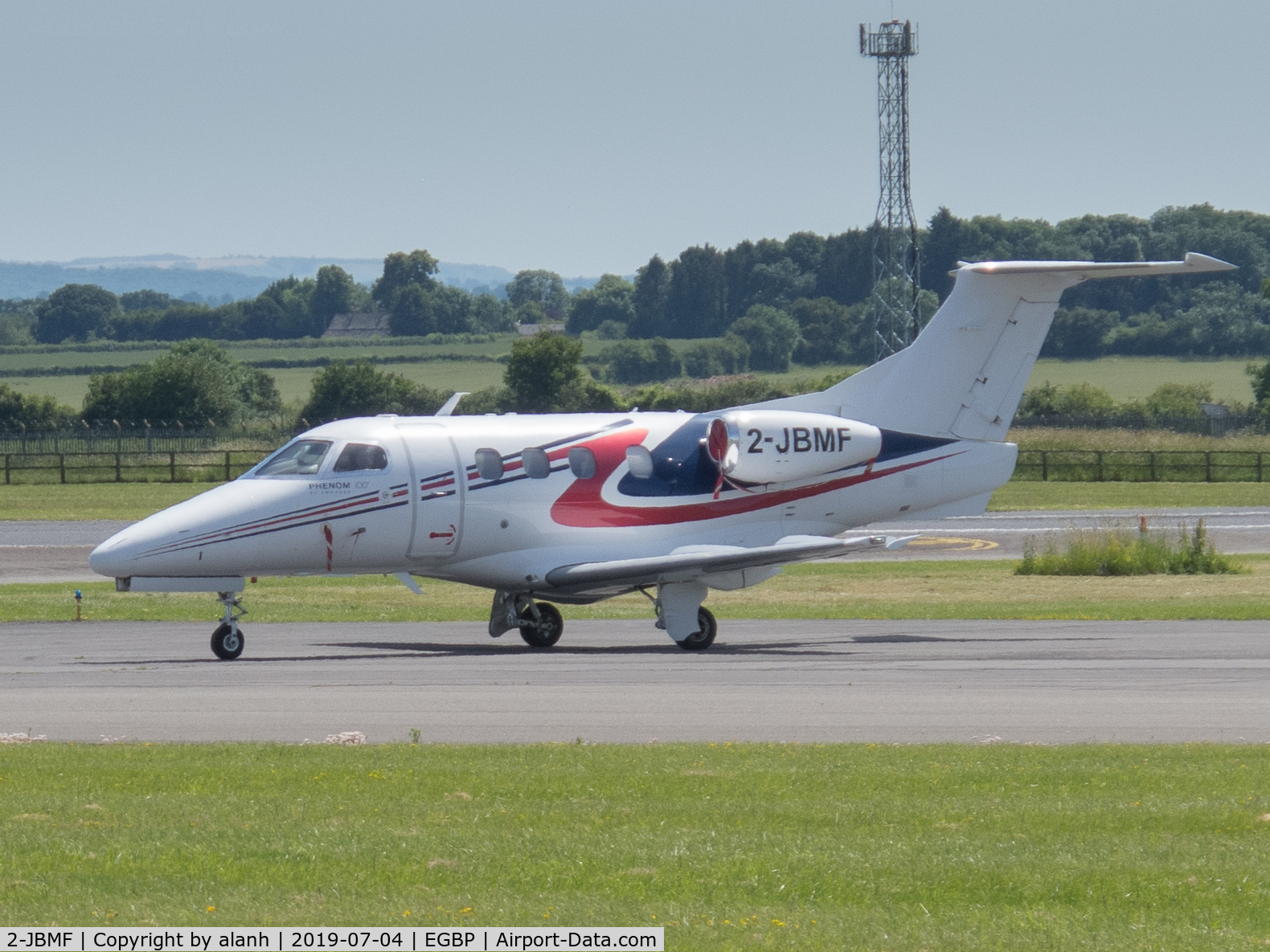 2-JBMF, 2011 Embraer EMB-500 Phenom 100 C/N 50000250, Parked at Cotswold Airport (Kemble)