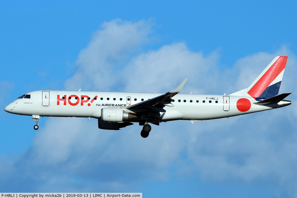 F-HBLJ, 2009 Embraer 190LR (ERJ-190-100LR) C/N 19000133, Landing