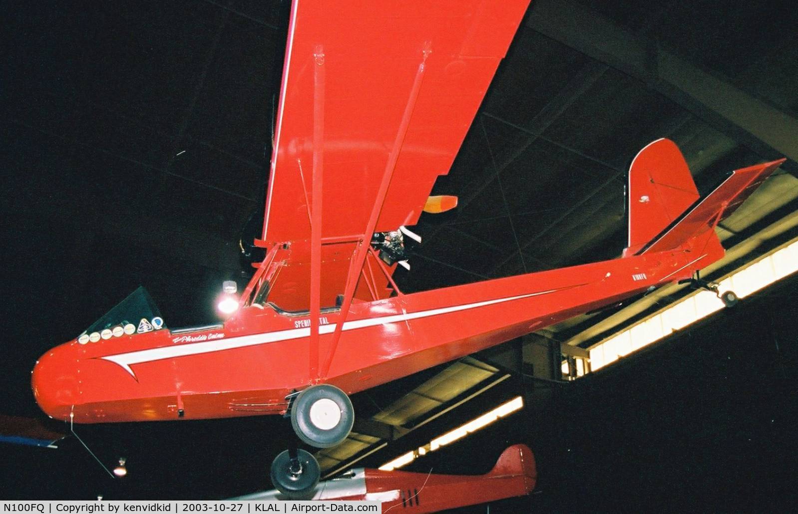 N100FQ, 1974 Aerosport Woody Pusher C/N 100, At Lakeland EAA Museum.