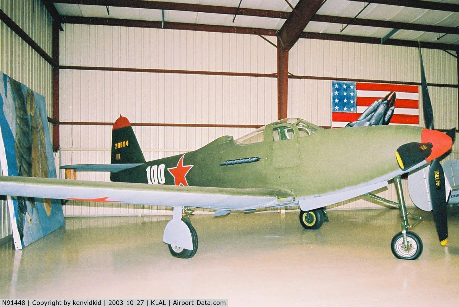 N91448, 1944 Bell P-63C Kingcobra C/N 33-766, At Lakeland Museum.