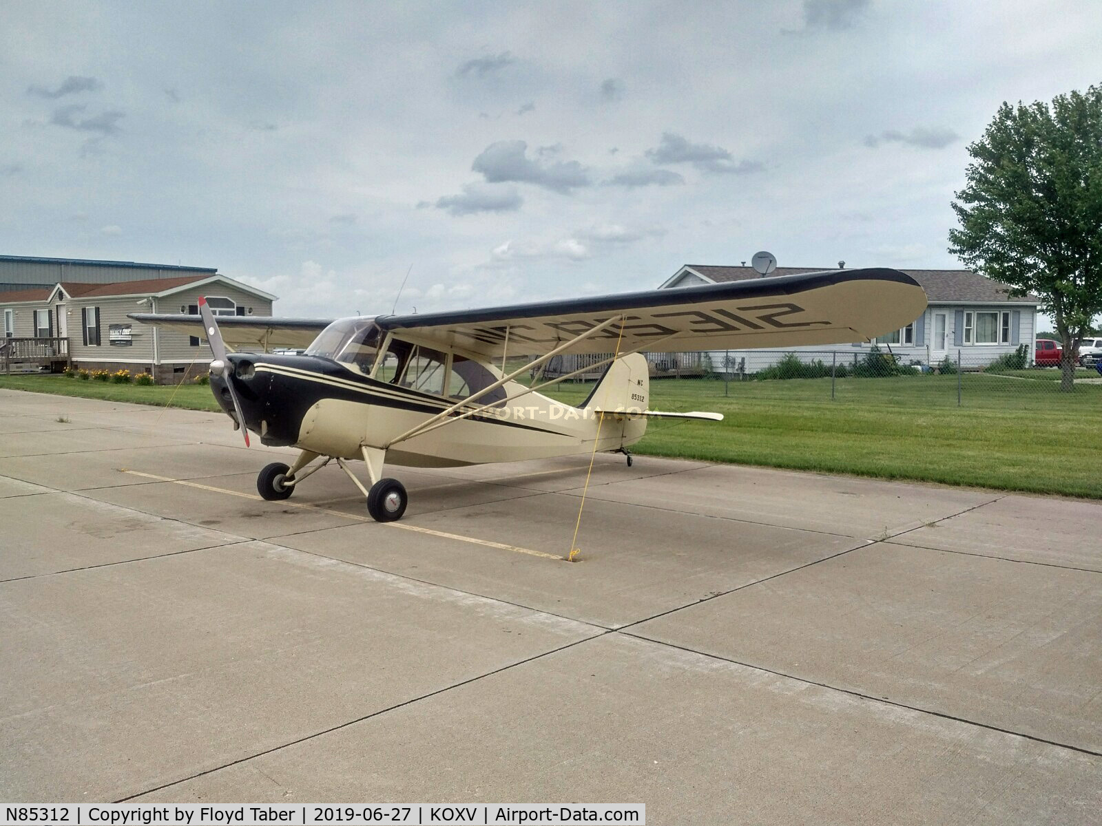 N85312, 1946 Aeronca 7AC Champion C/N 7AC-4051, At the National Ercoupe Owners Convention Knoxville Iowa