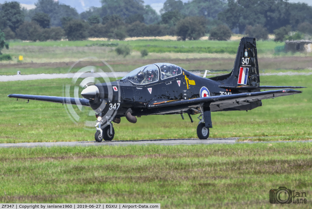 ZF347, Short S-312 Tucano T1 C/N S111/T82, Tucano ZF347 taxiing to runway 03 at RAF Linton on Ouse