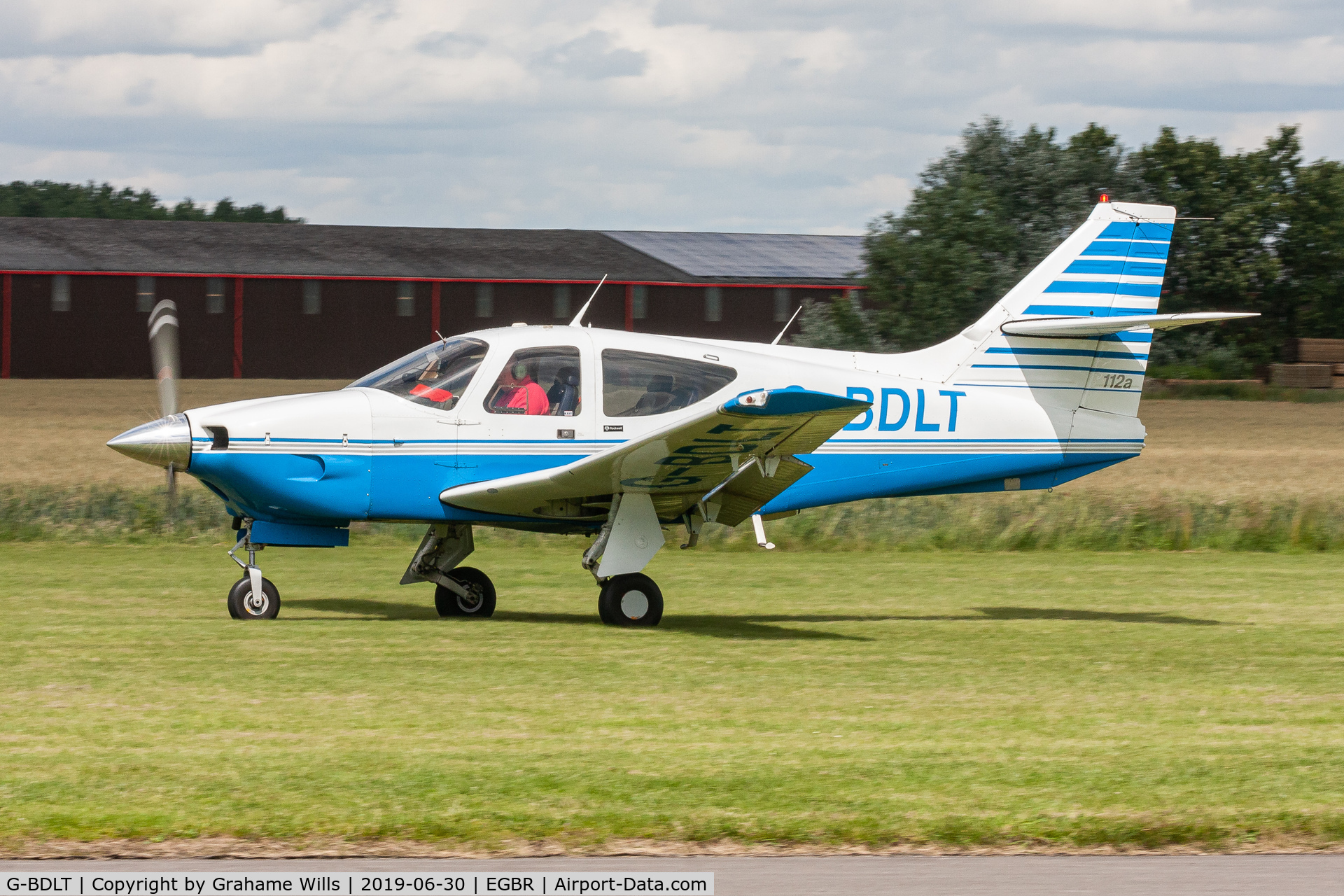 G-BDLT, 1975 Rockwell International 112 Commander C/N 363, Rockwell Commander 112 G-BDLT, Breighton 30/6/19