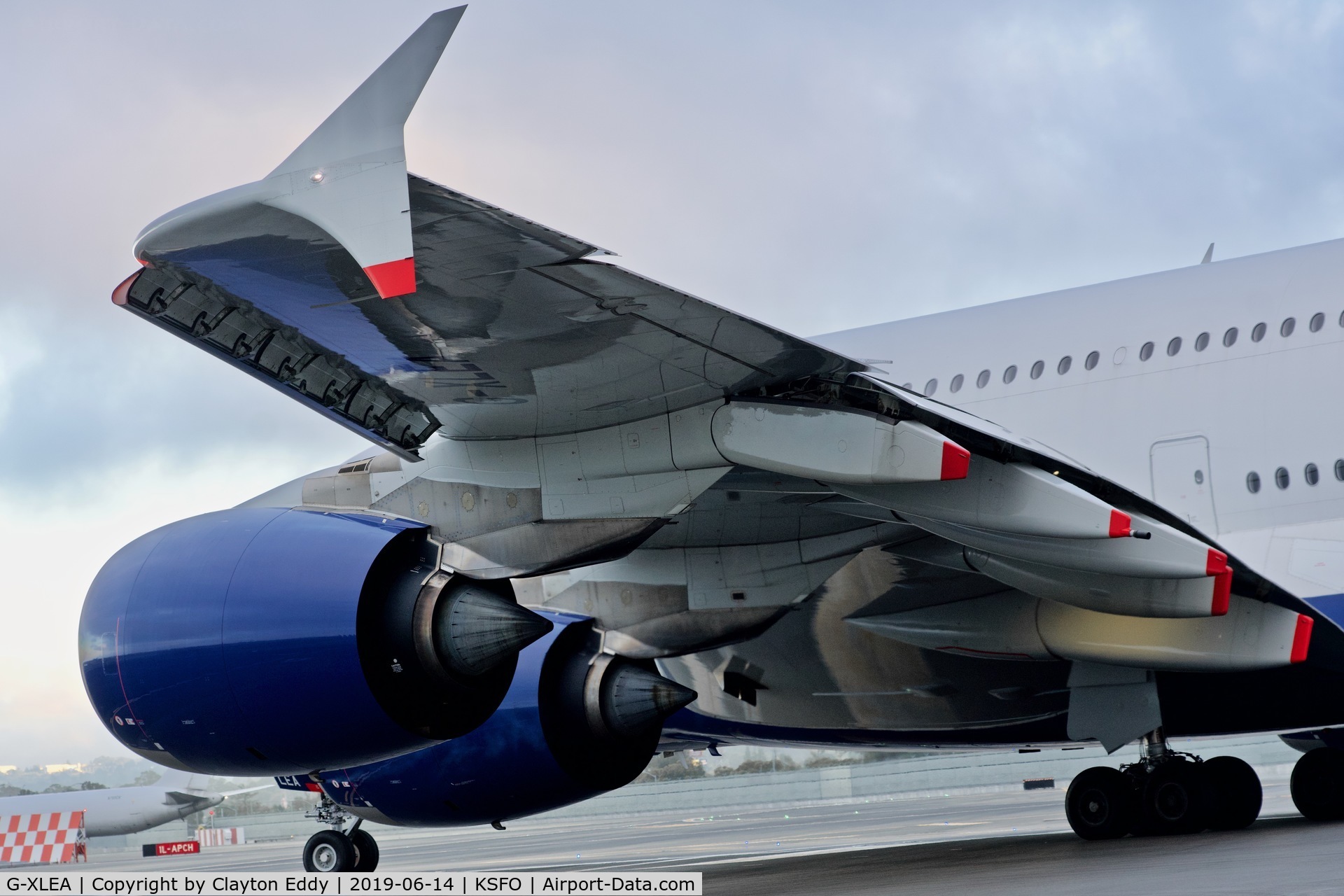 G-XLEA, 2012 Airbus A380-841 C/N 095, SFO 2019.