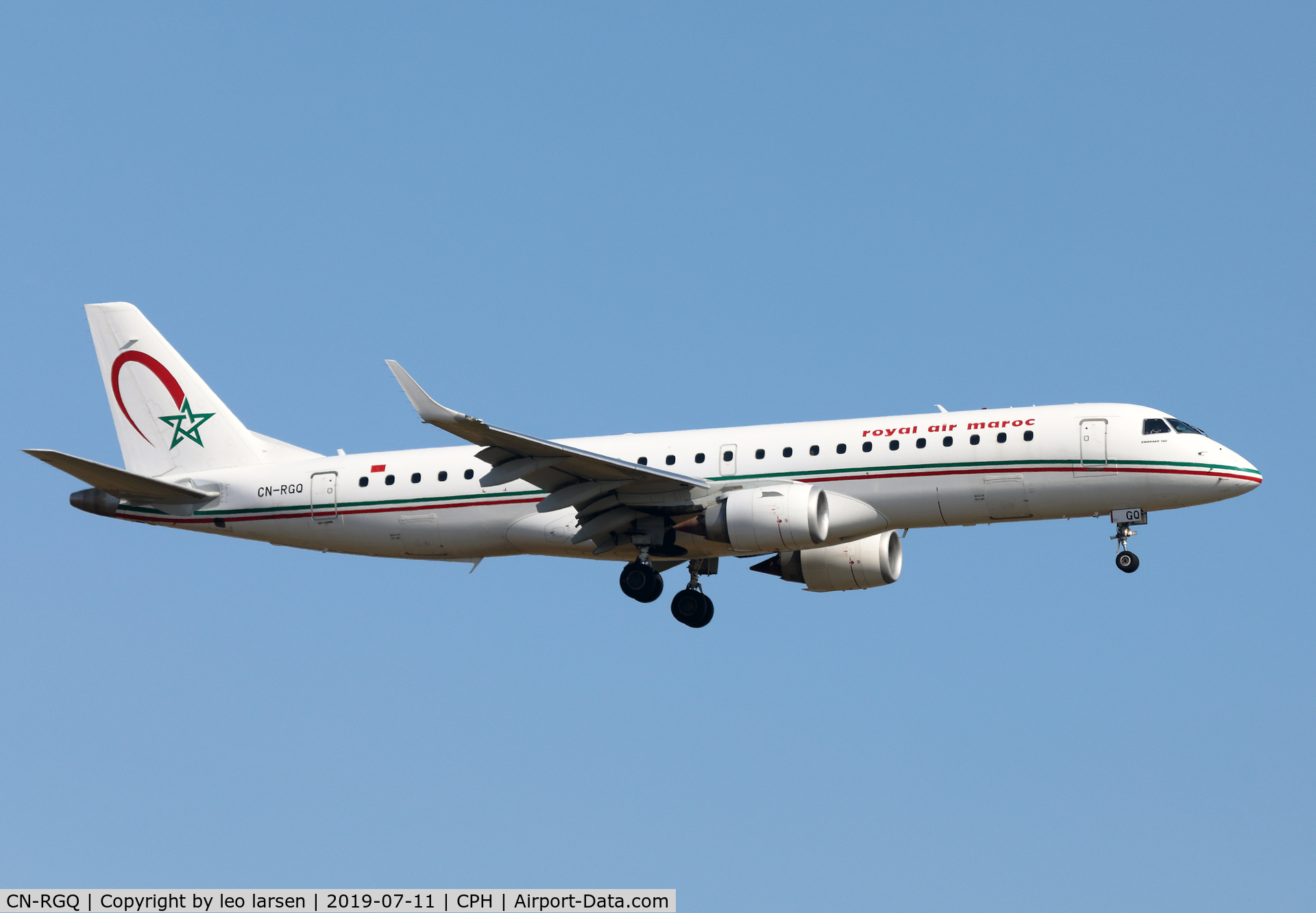 CN-RGQ, 2014 Embraer 190AR (ERJ-190-100IGW) C/N 19000682, Copenhagen 11.7.2019
