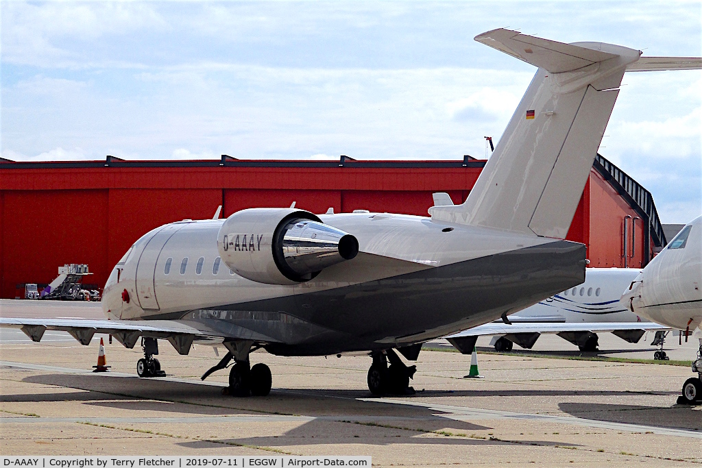 D-AAAY, 2004 Bombardier Challenger 604 (CL-600-2B16) C/N 5602, At Luton