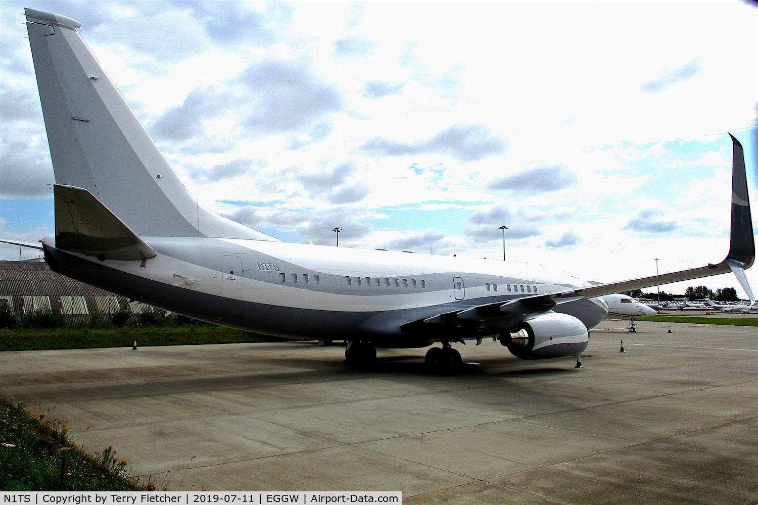 N1TS, 2010 Boeing 737-7JY BBJ C/N 39109, At Luton