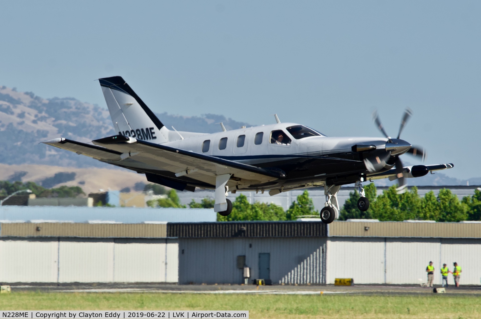 N228ME, 1992 Socata TBM-700 C/N 49, Livermore Airport California 2019.