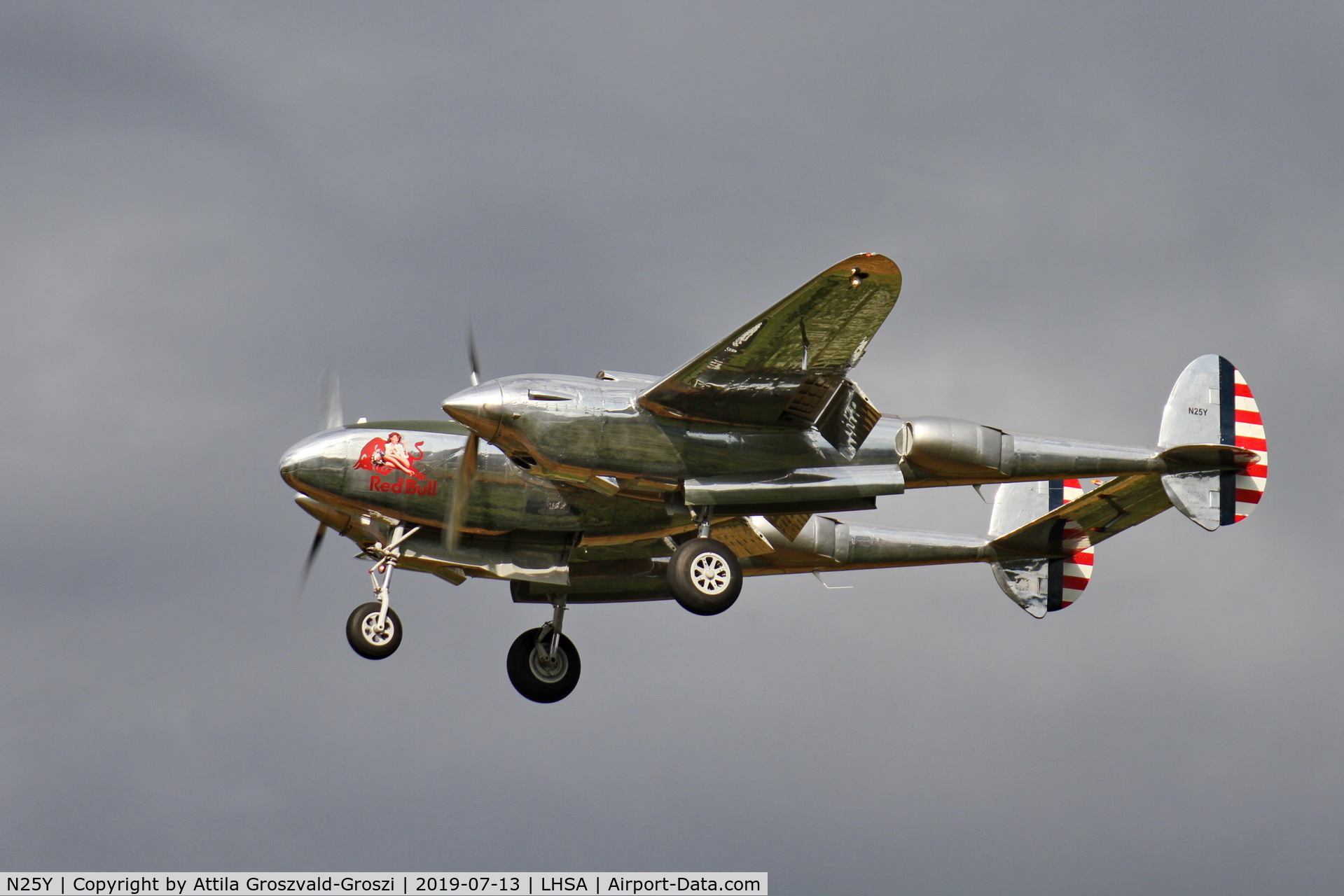 N25Y, 1944 Lockheed P-38L-5LO Lightning C/N AF44-53254, LHSA - Szentkirályszabadja Airport, Red Bull Air Race Hungary