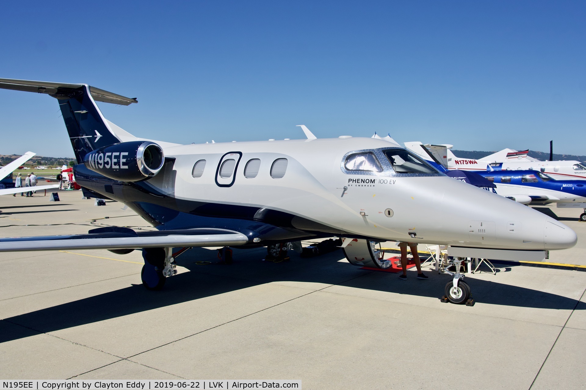 N195EE, 2018 Embraer EMB-500 Phenom 100 C/N 50000395, Livermore Airport California 2019.