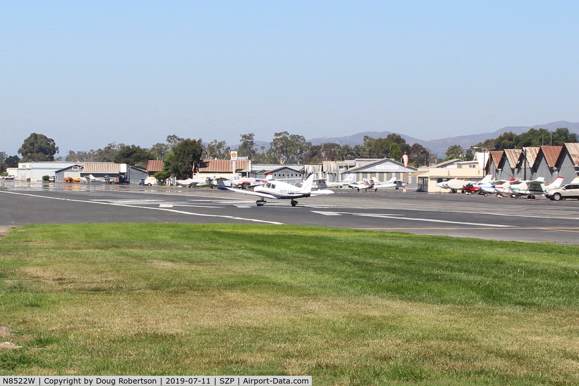 N8522W, 1963 Piper PA-28-235 Cherokee C/N 28-10023, 1963 Piper PA-28-235 CHEROKEE, Lycoming O-540-B4B5 235 Hp, landing roll Rwy 22