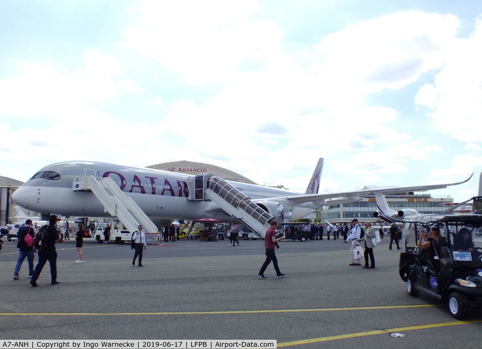 A7-ANH, 2019 Airbus A350-1041 C/N 229, Airbus A350-1041 of Qatar Airways at the Aerosalon 2019, Paris