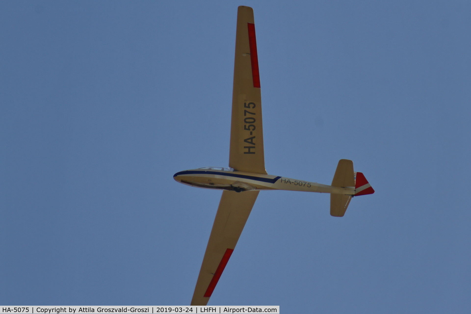 HA-5075, Schleicher Ka-7 Rhonadler C/N 7008, LHFH - Airport of Farkashegy, Hungary