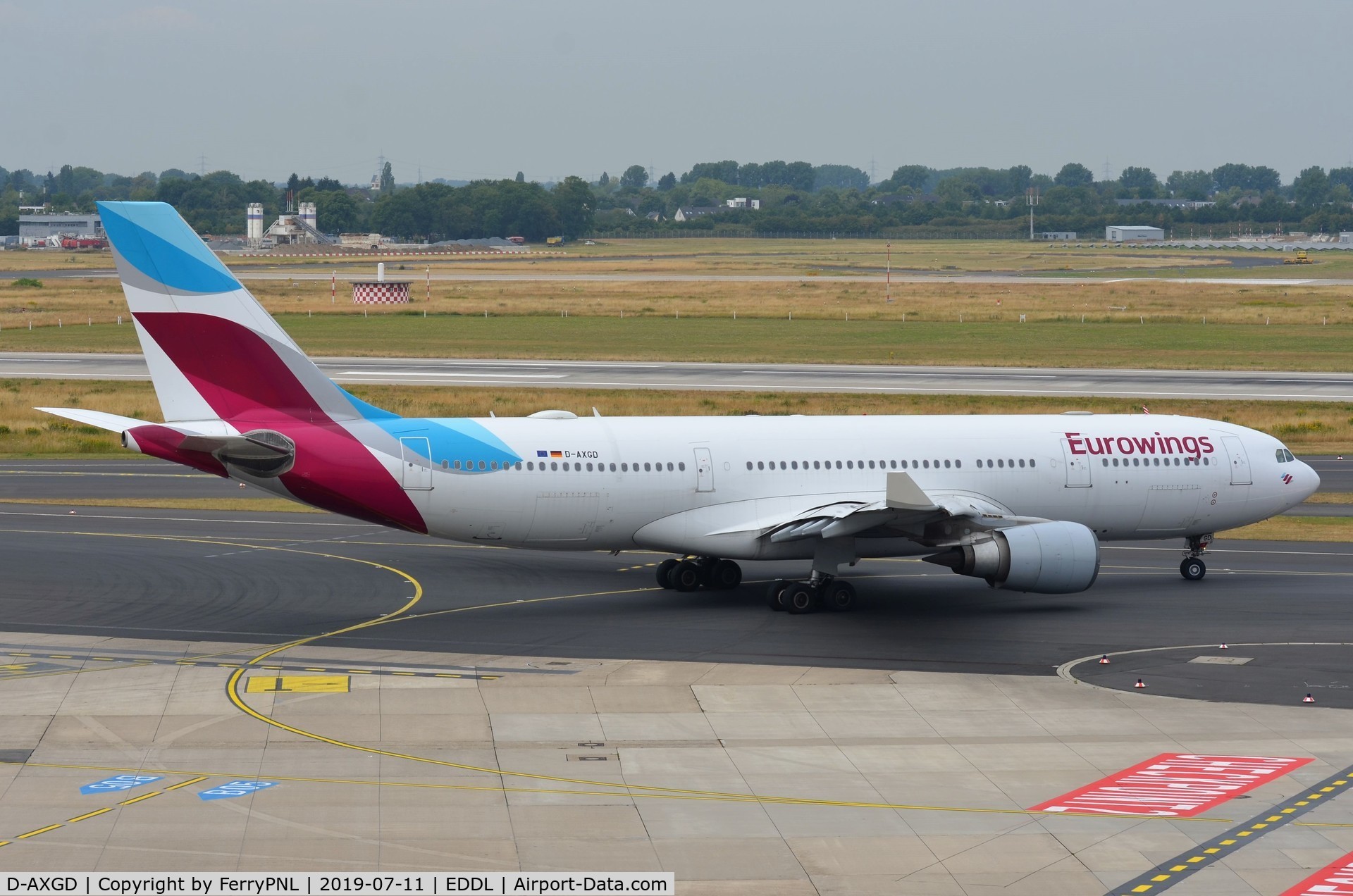 D-AXGD, 2003 Airbus A330-203 C/N 573, Eurowings A332 taxying for departure