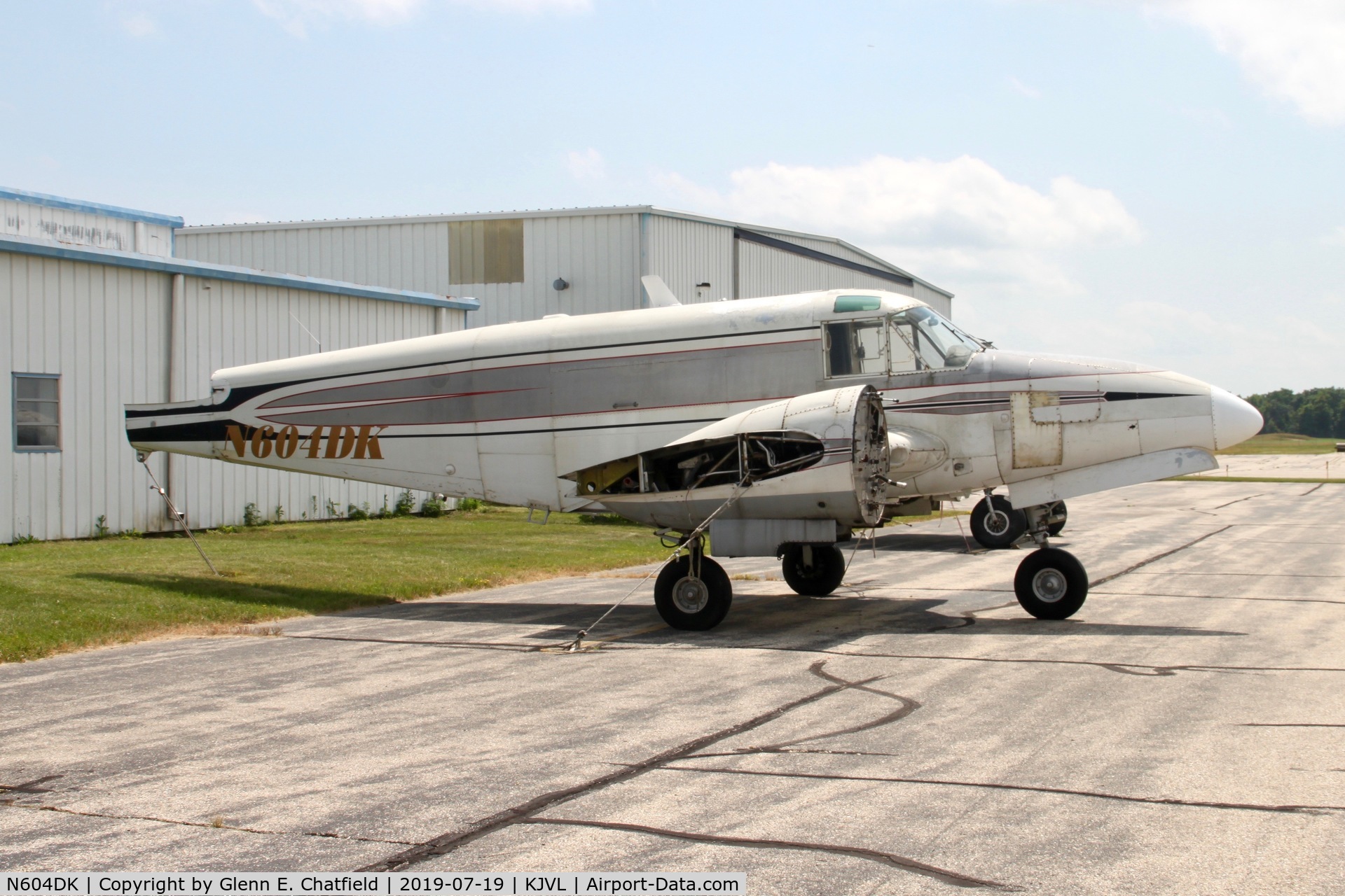 N604DK, 1962 Beech G18S C/N BA-615, Being used for parts.