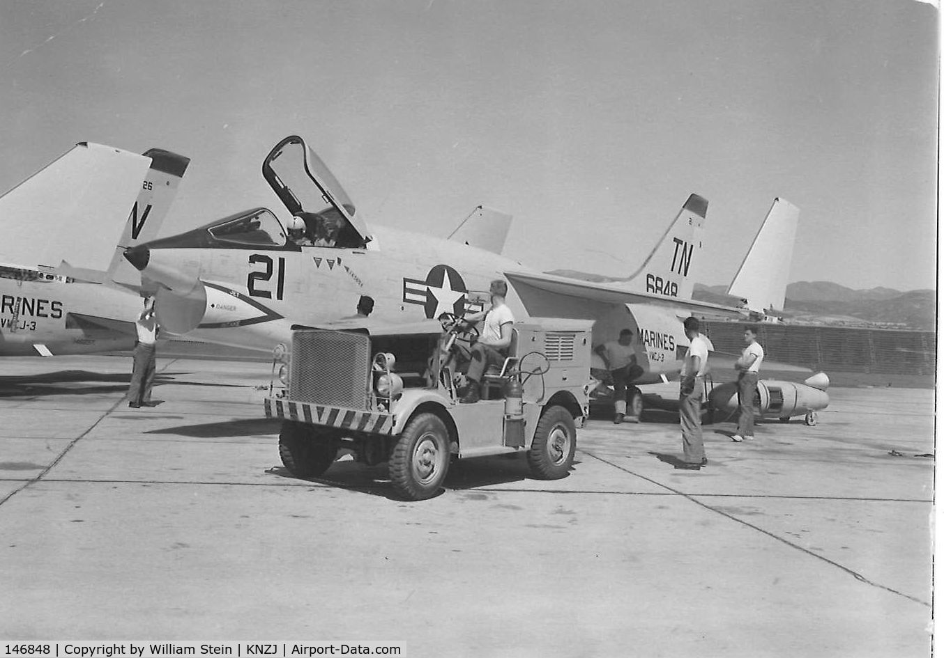 146848, Vought F8U-1P C/N 146848, Seen here as TN-21 assigned to VMCJ-3 at MCAS El Toro, California.