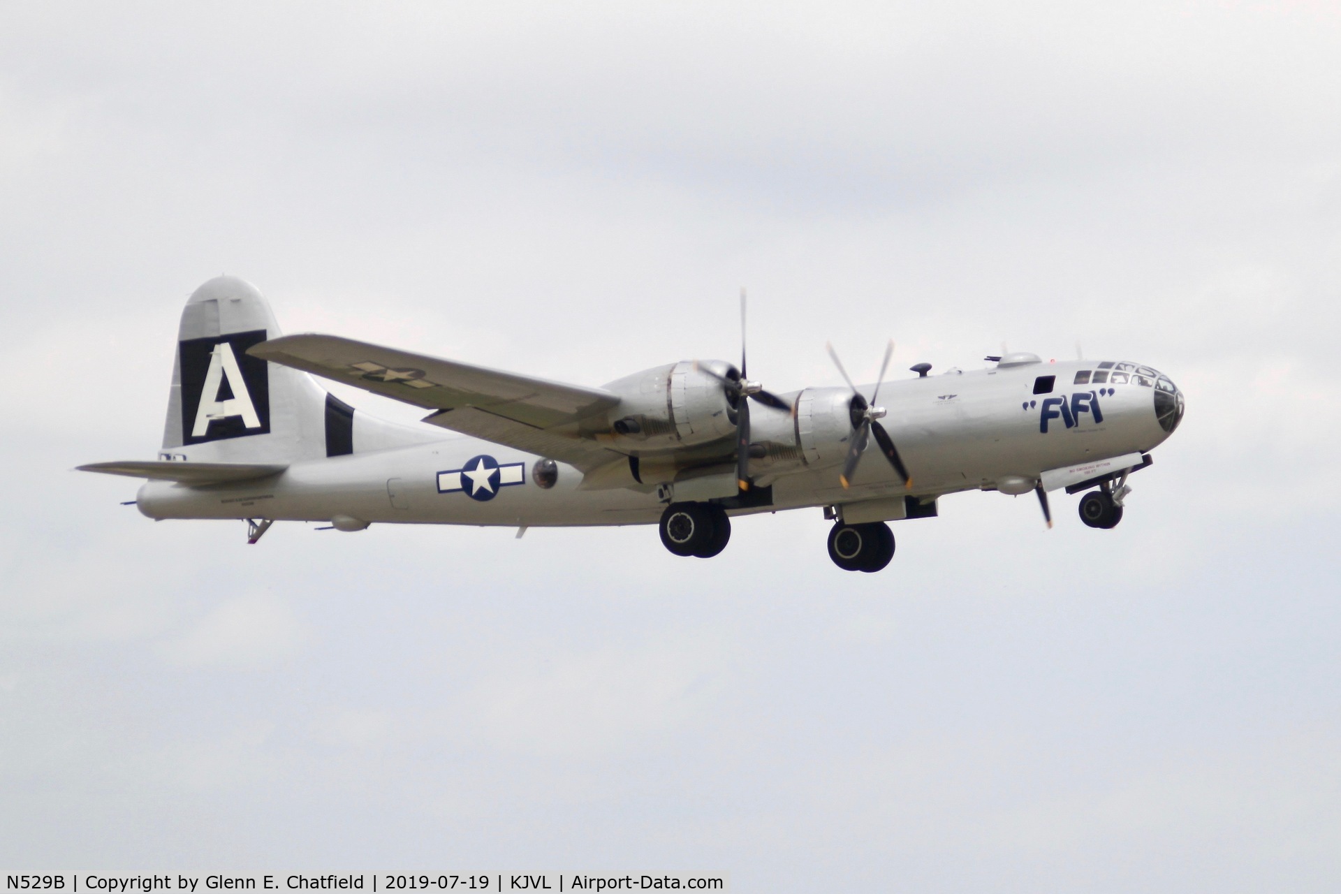 N529B, 1944 Boeing B-29A-60-BN Superfortress C/N 11547, Takeoff climb out