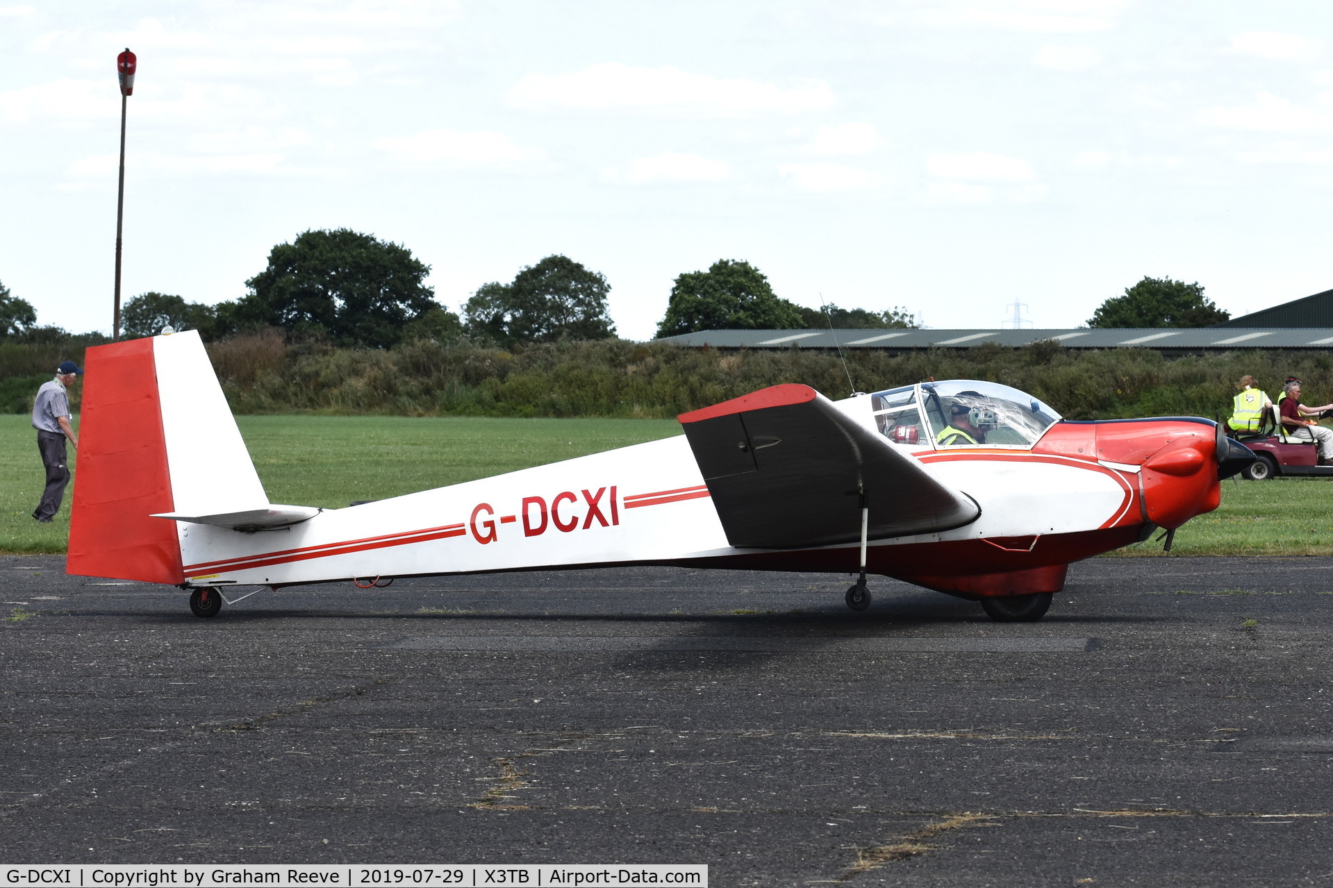 G-DCXI, 1979 Slingsby T-61F Venture T2 C/N 1964, Just landed at Tibenham.