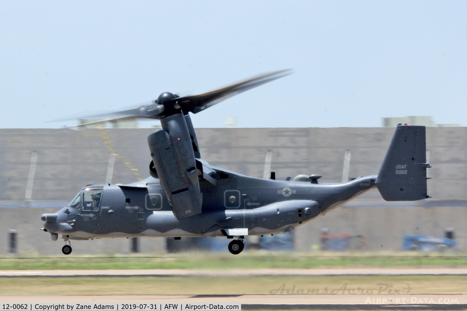12-0062, Bell-Boeing CV-22B Osprey C/N D1043, USAF CV-22B departing Alliance Airport -Fort Worth,TX