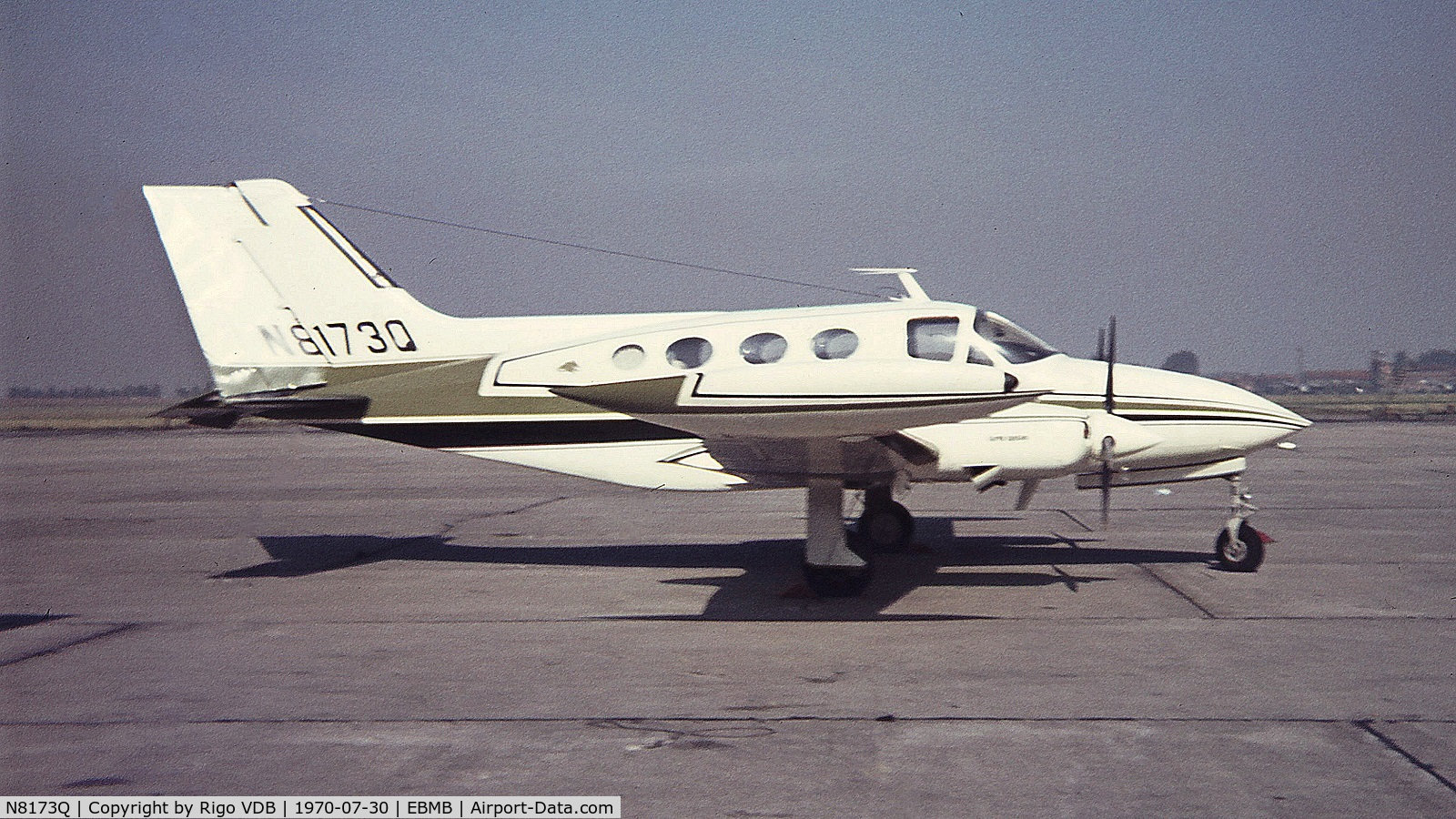 N8173Q, 1970 Cessna 414 Chancellor C/N 414-0073, Cessna dealer at Melsbroek in 1970. Exported to Germany.