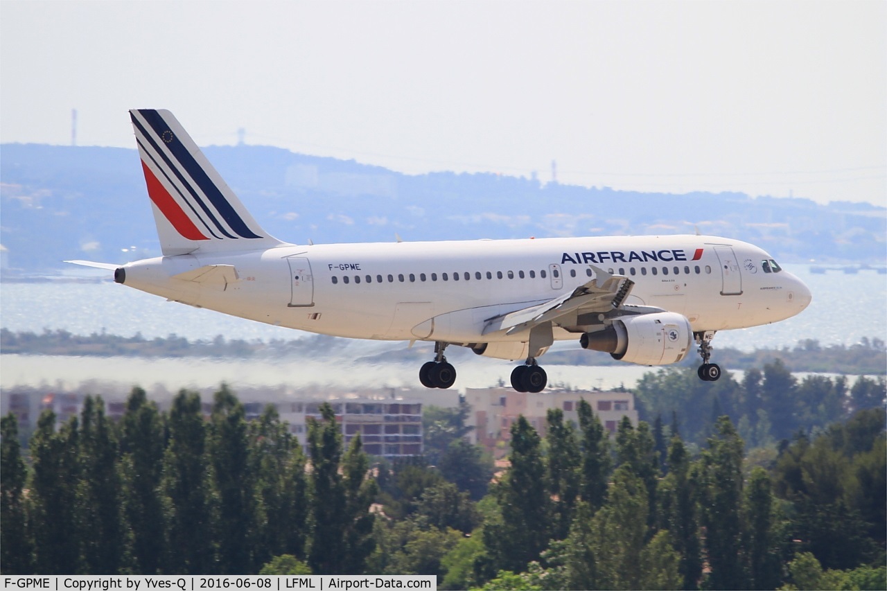 F-GPME, 1996 Airbus A319-113 C/N 625, Airbus A319-113, On final Rwy 31R, Marseille-Provence Airport (LFML-MRS)