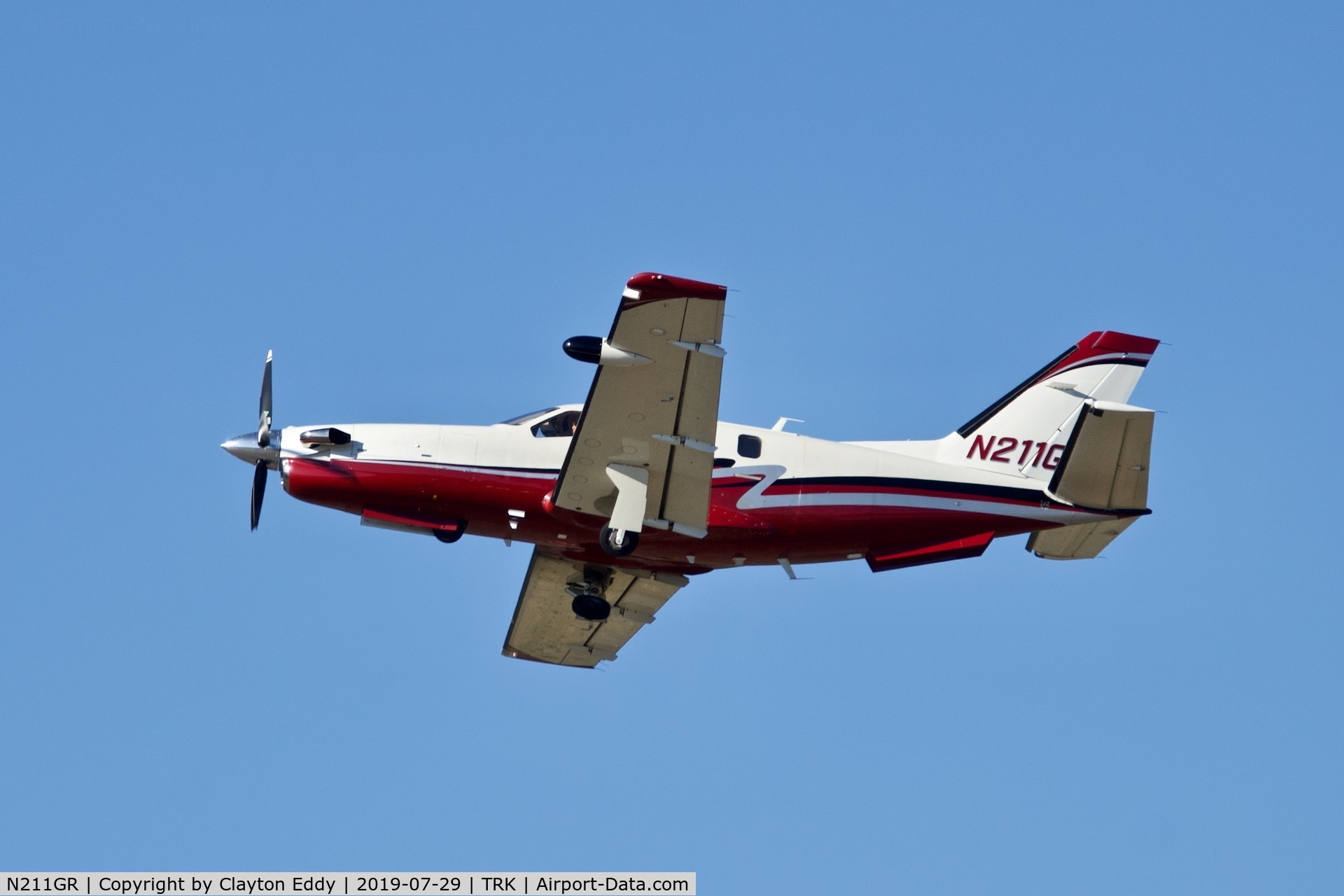 N211GR, 2008 Socata TBM 700 C/N 494, Truckee Airport California 2019.