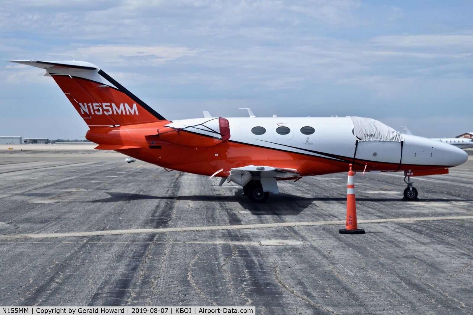N155MM, 2014 Cessna 510 Citation Mustang C/N 510-0452, Parked on the north GA ramp.