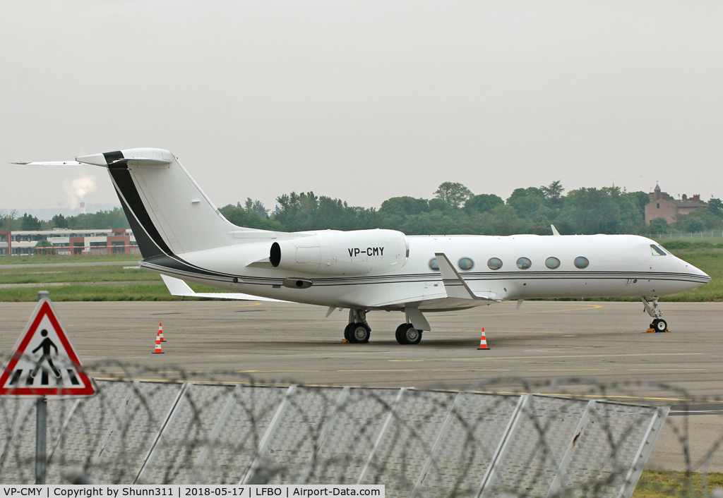 VP-CMY, 2010 Gulfstream Aerospace GIV-X (G450) C/N 4203, Parked at the General Aviation area...