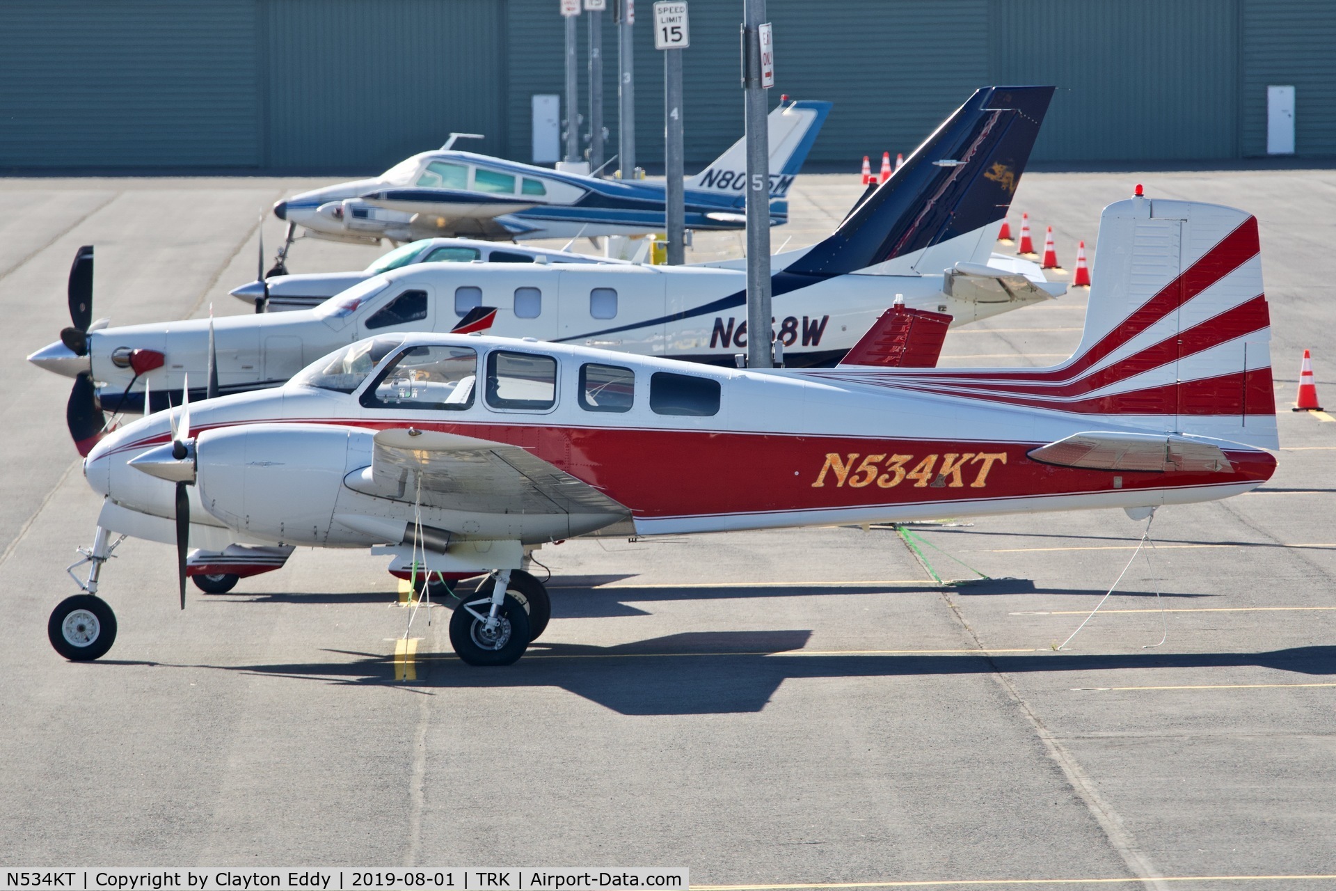 N534KT, 1962 Beech D50E Twin Bonanza C/N DH-322, Truckee Airport California 2019.