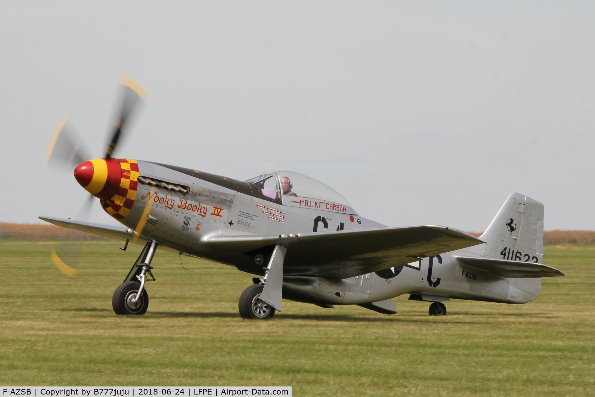 F-AZSB, 1944 North American P-51D Mustang C/N 122-40967, at Meaux Airshow