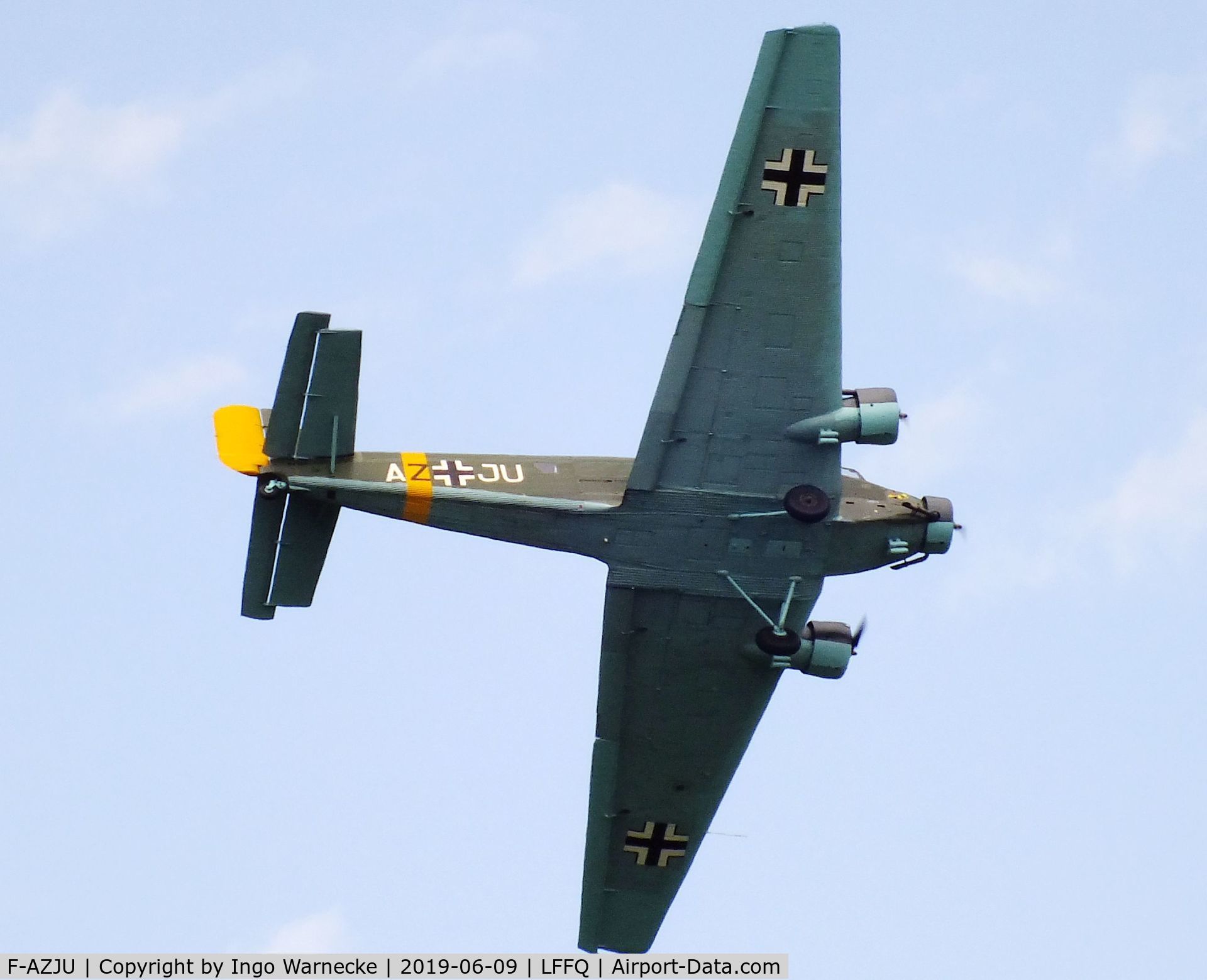 F-AZJU, 1952 Junkers (CASA) 352L (Ju-52) C/N 103, CASA 352L (Junkers Ju 52/3m) at the Meeting Aerien 2019, La-Ferte-Alais