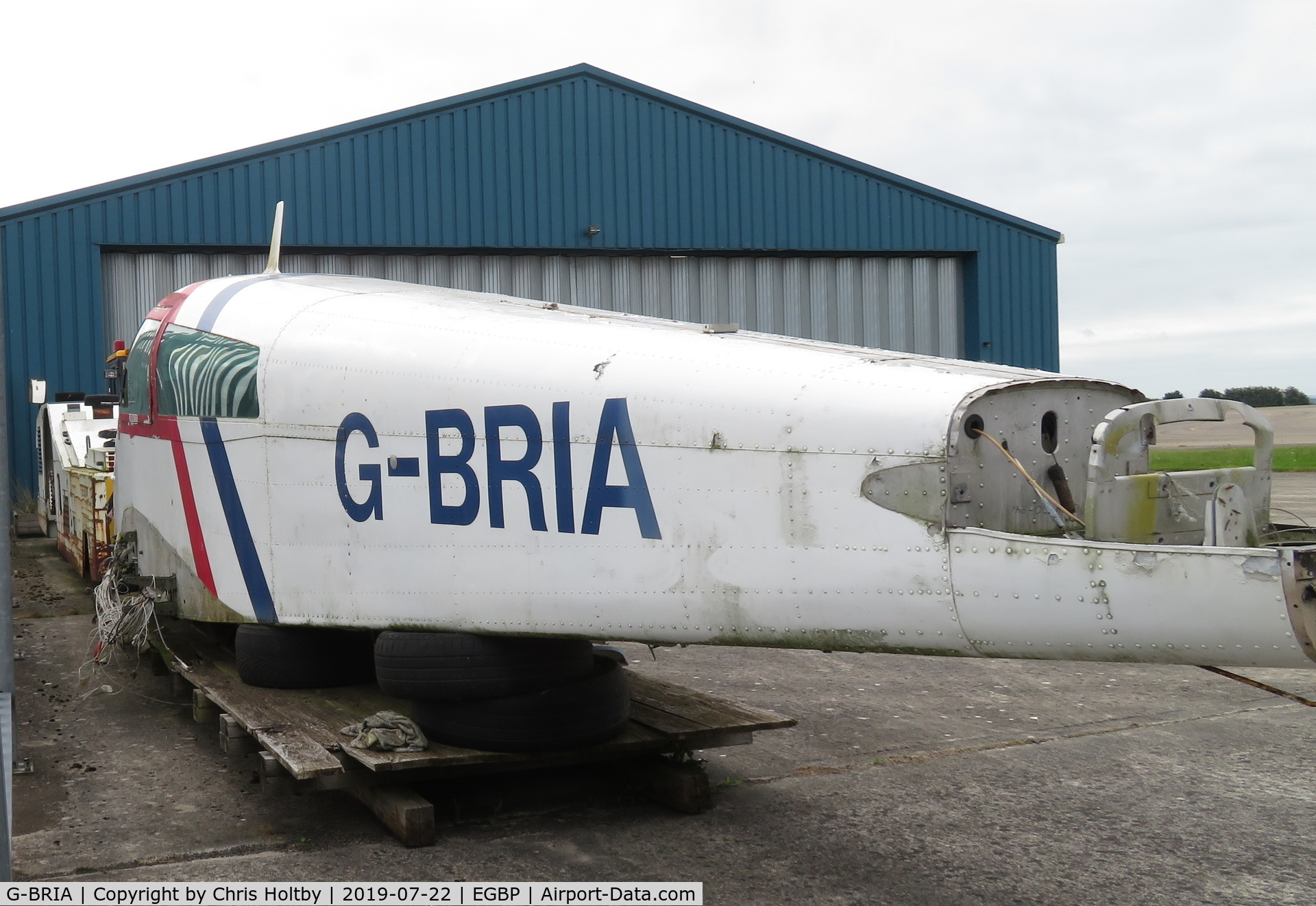 G-BRIA, 1967 Cessna 310L C/N 310L-0010, Fuselage section survives at Kemble (just about...)