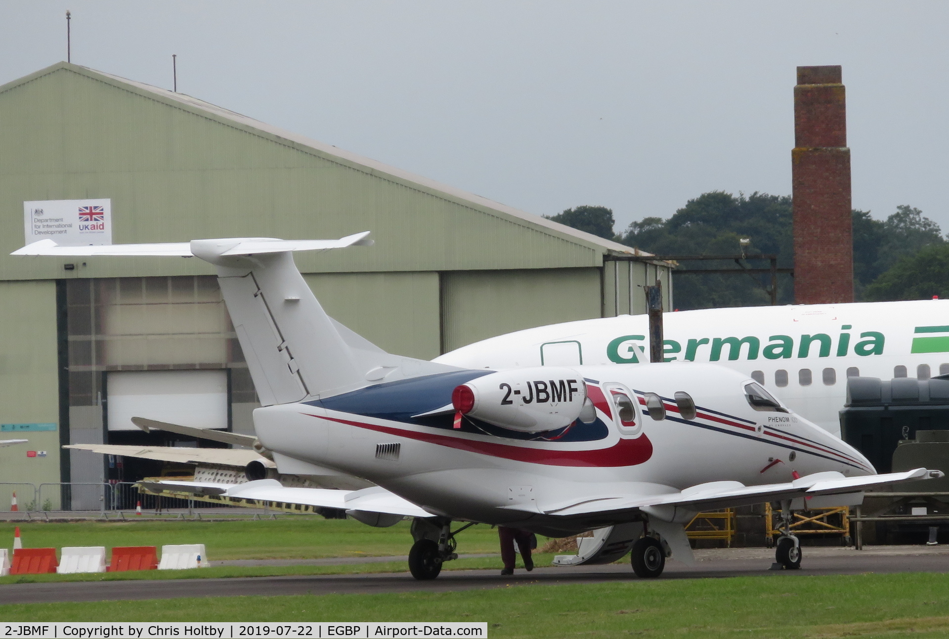 2-JBMF, 2011 Embraer EMB-500 Phenom 100 C/N 50000250, Parked at Kemble