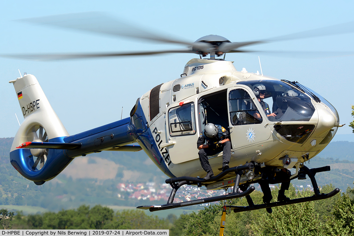D-HPBE, Eurocopter EC 135P-2+ C/N 0891, On trainings mission during firefighting at Veitshöchheim Barracks