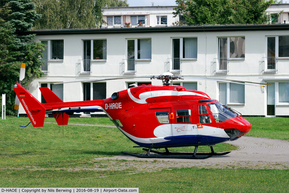 D-HAOE, Eurocopter-Kawasaki BK-117C-1 C/N 7540, D-HAOE at Rostock Südstadt Hospital