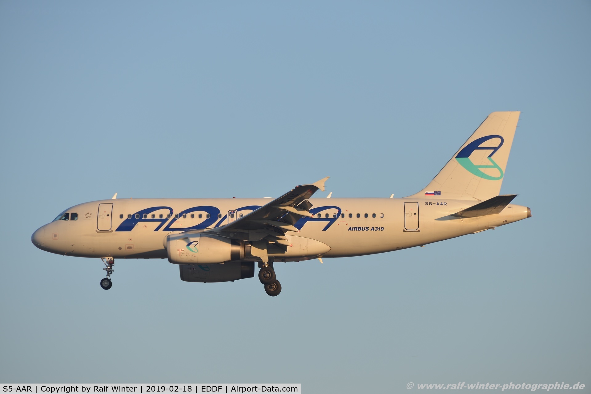 S5-AAR, 2010 Airbus A319-132 C/N 4301, Airbus A319-132 - JP ADR Adria Airways - 4301 - S5-AAR - 18.02.2019 - FRA