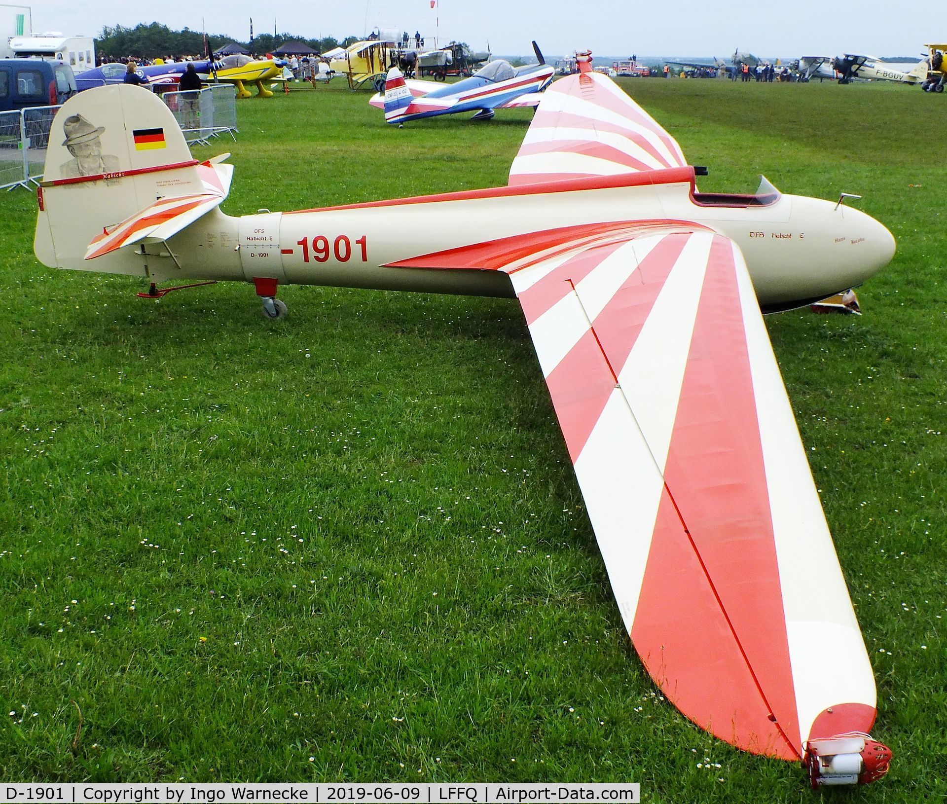 D-1901, 1963 DFS 108-53 Habicht E Replica C/N 1, Jacobs DFS 108-53 Habicht E replica at the meeting aerien 2019, La-Ferte-Alais