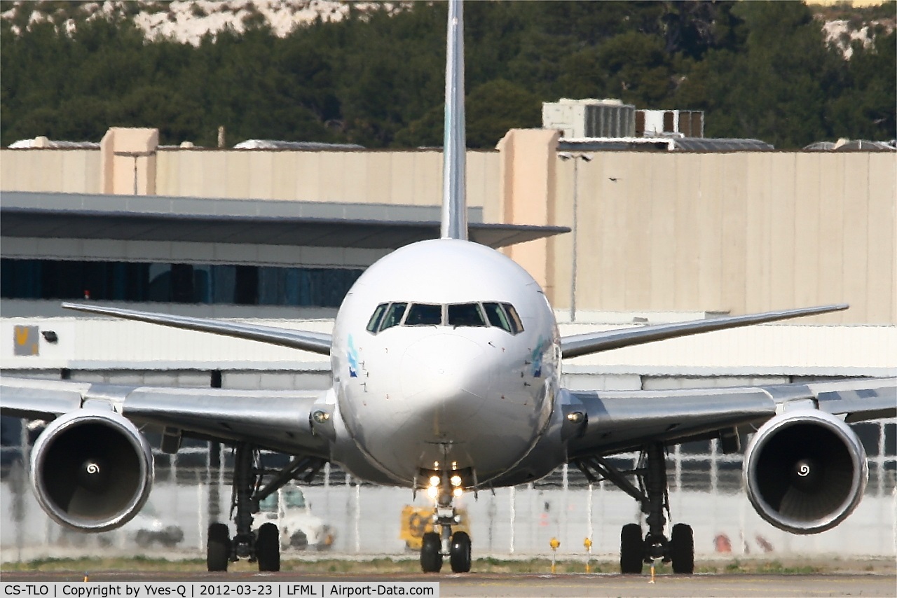 CS-TLO, 1989 Boeing 767-383/ER C/N 24318, Boeing 767-383ER, Holding point rwy 31R, Marseille-Provence Airport (LFML-MRS)