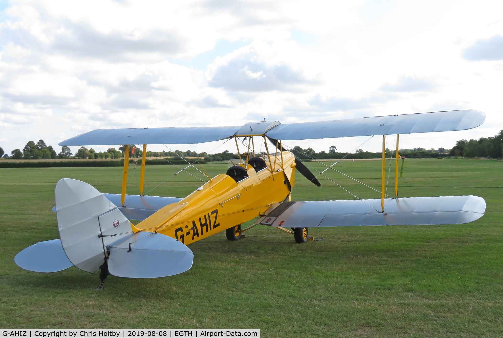 G-AHIZ, 1944 De Havilland DH-82A Tiger Moth II C/N 4610, On display at Old Warden as part of the 'Gathering of Moths' Day 2019
