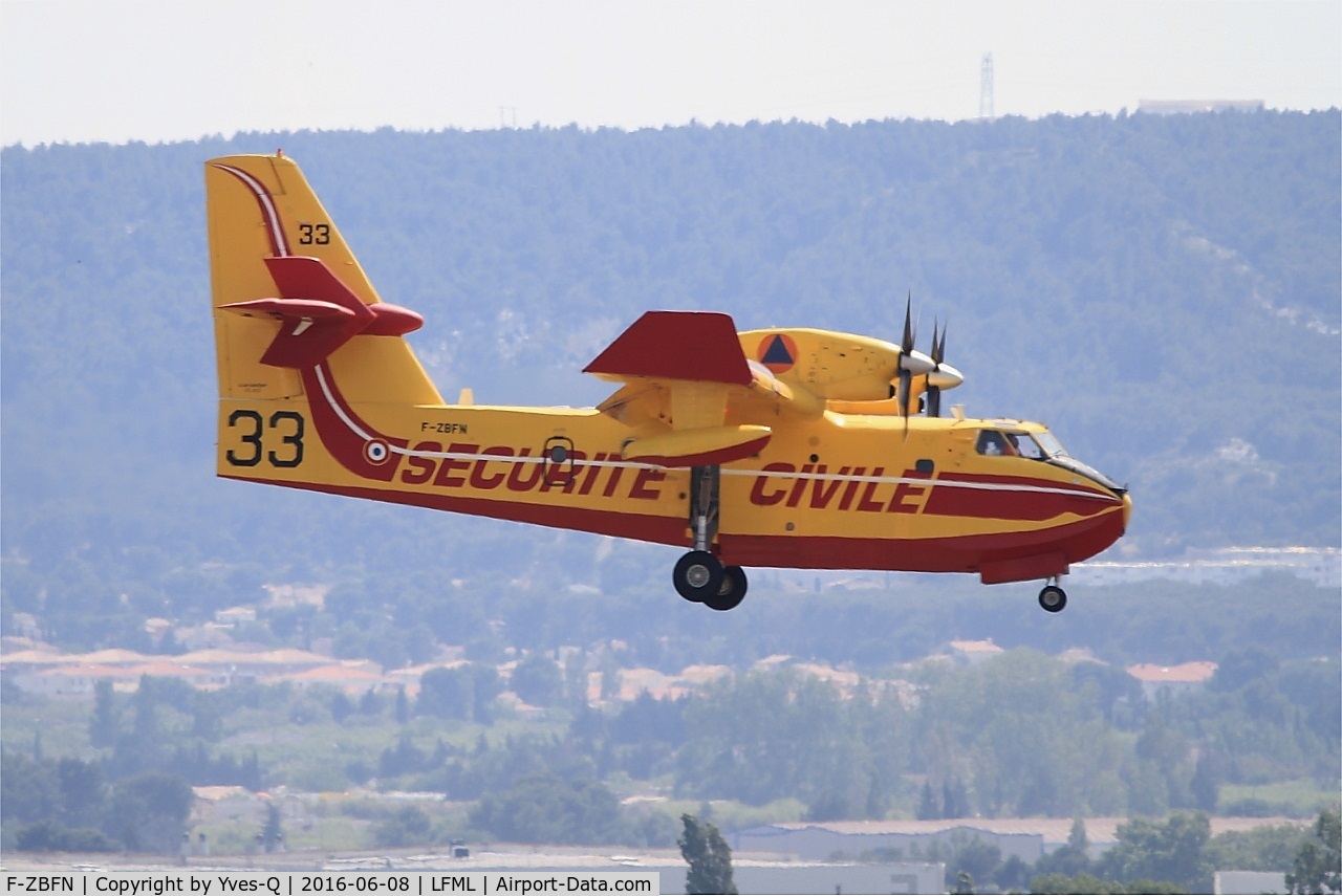 F-ZBFN, 1995 Canadair CL-215-6B11 CL-415 C/N 2006, Canadair CL-415, On final rwy 31R, Marseille-Provence Airport (LFML-MRS)