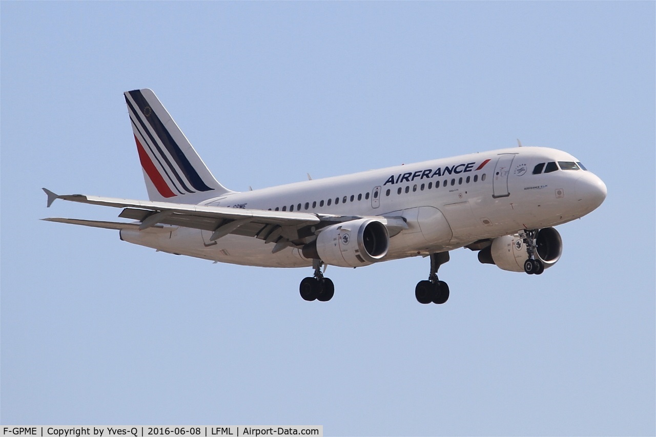 F-GPME, 1996 Airbus A319-113 C/N 625, Airbus A319-113, Short approach Rwy 31R, Marseille-Provence Airport (LFML-MRS)