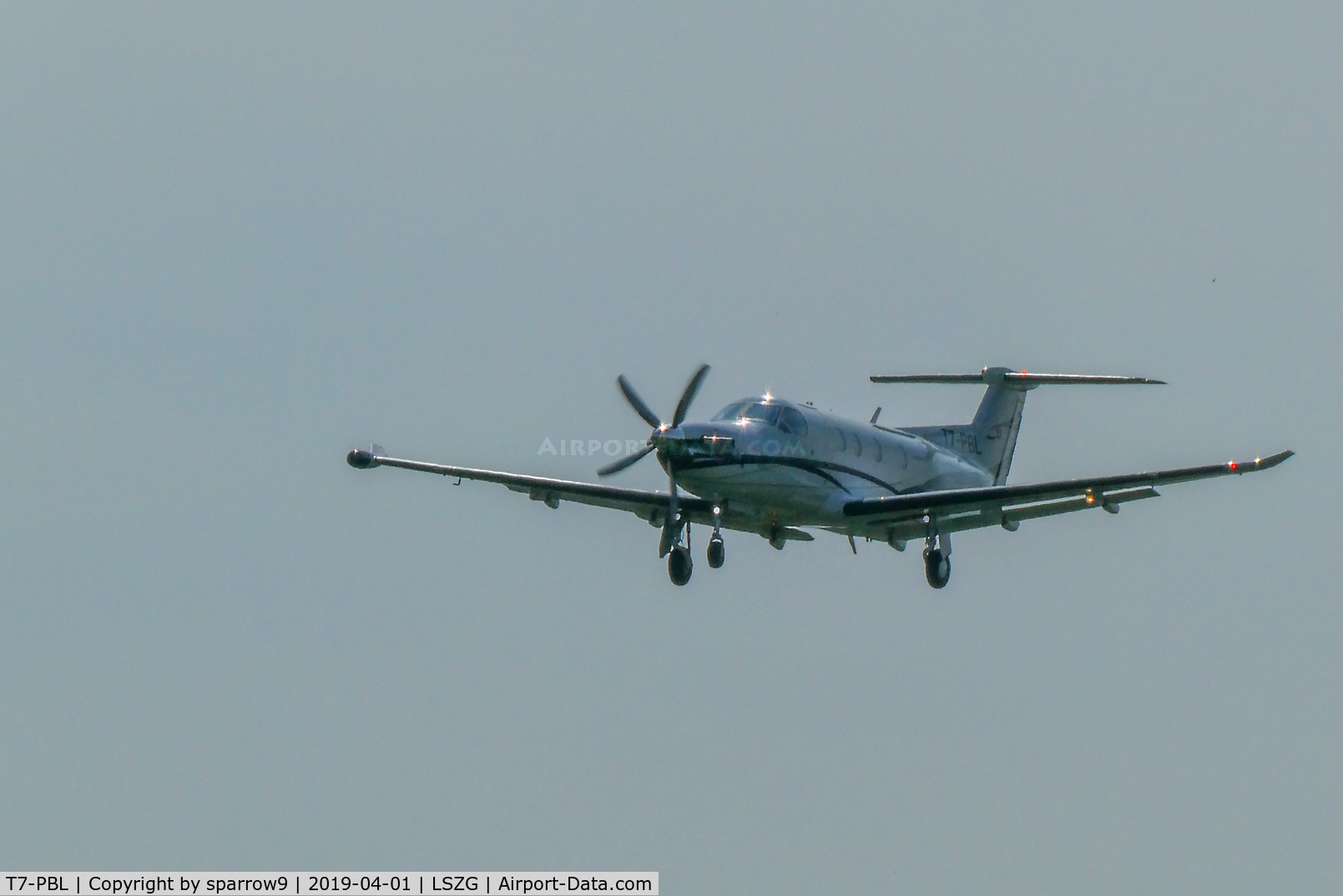 T7-PBL, 2010 Pilatus PC-12/47E C/N 1205, On approach to Grenchens rwy 06