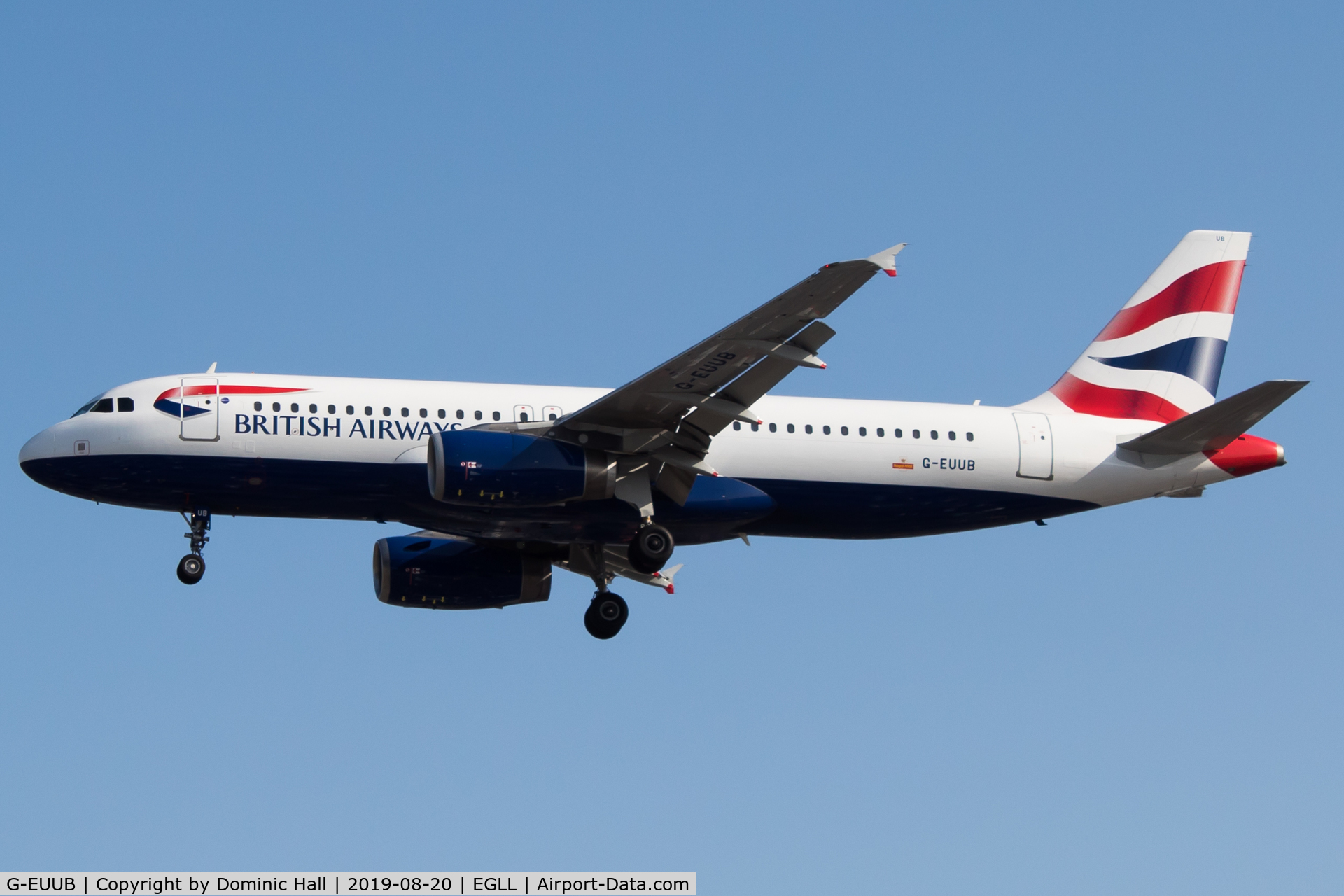 G-EUUB, 2002 Airbus A320-232 C/N 1689, Landing RWY 27R