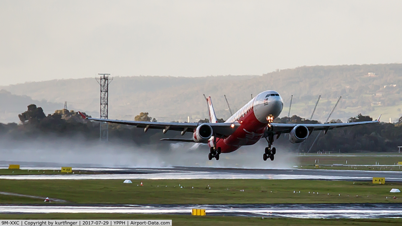 9M-XXC, 2009 Airbus A330-343X C/N 1048, Airbus A330-343. AirAsia X 9M- XXC departing Rwy 21 YPPH 290717.