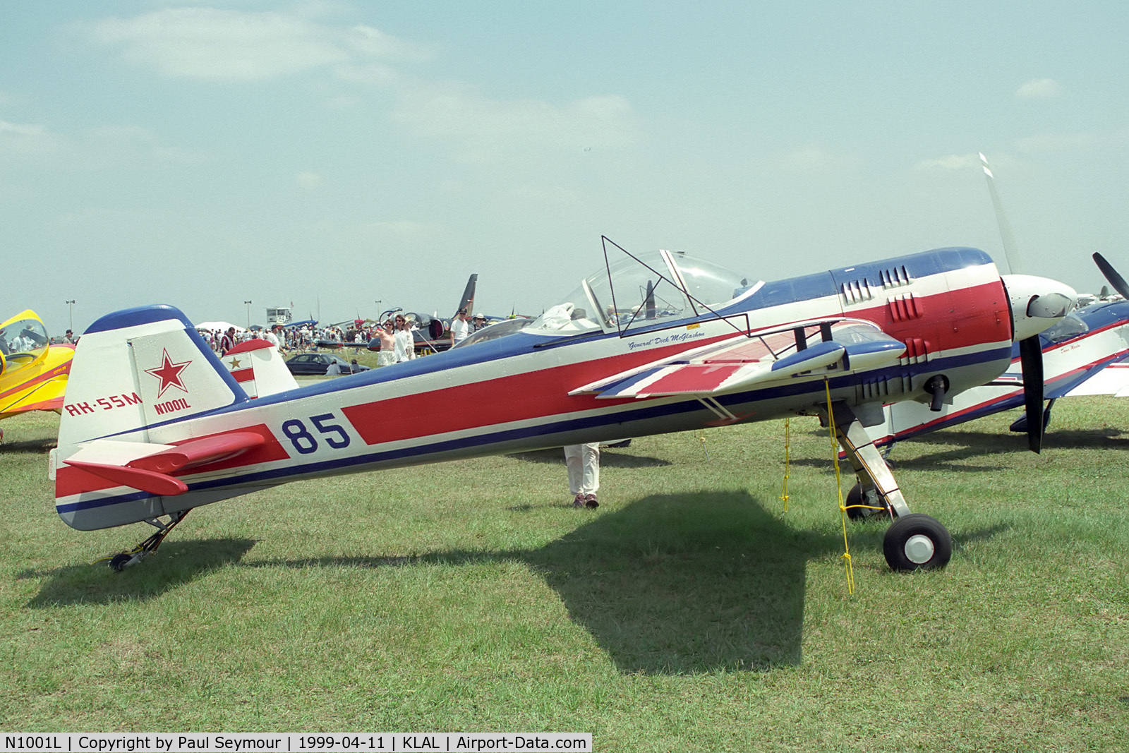 N1001L, 1996 Yakovlev Yak-55M C/N 1001, At Lakeland for the Sun n Fun airshow.