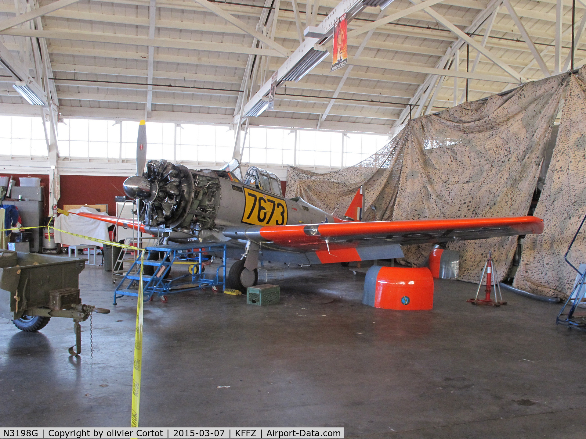 N3198G, 1942 North American AT-6B Texan C/N 84-7721, Falcon field open doors day