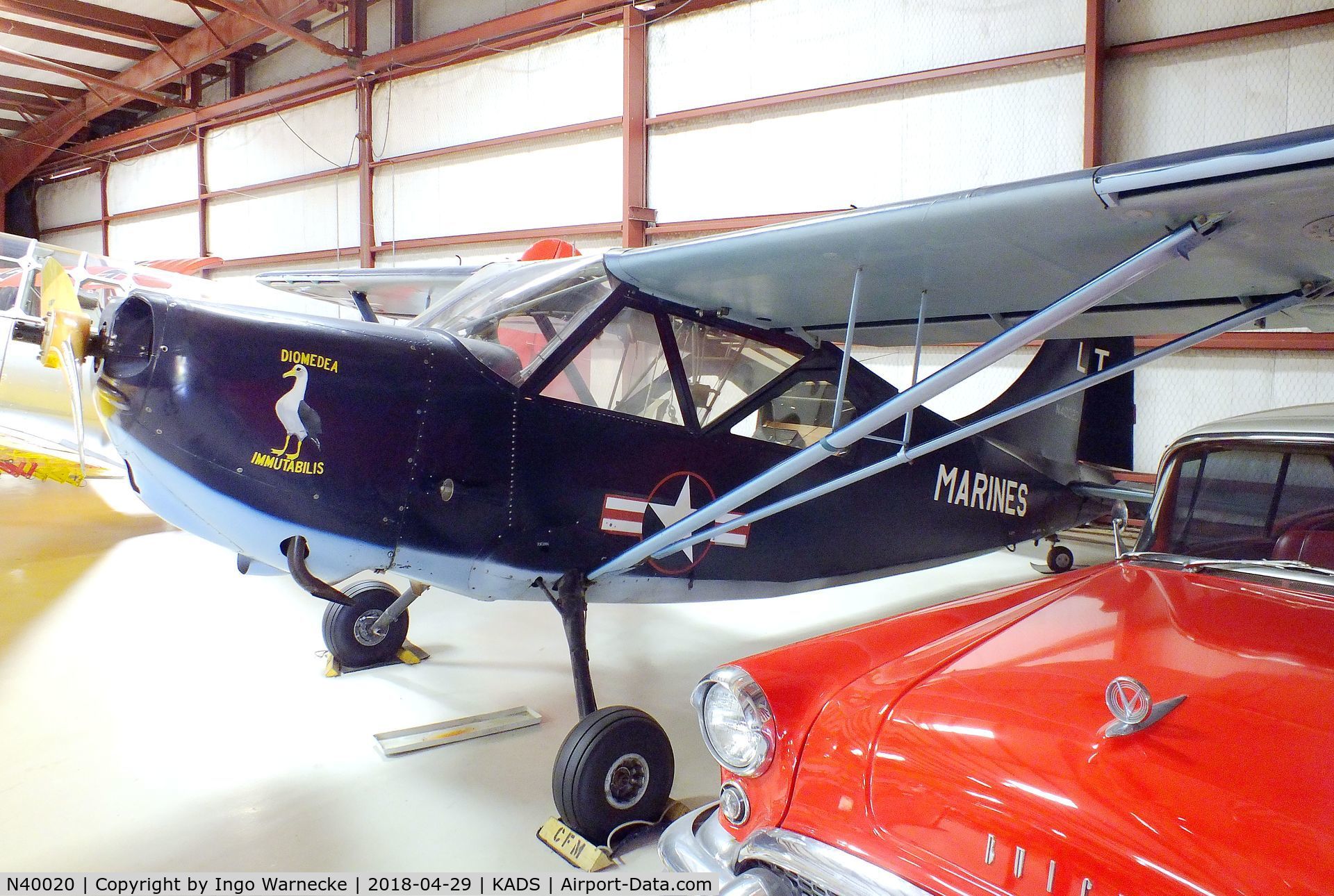 N40020, 1947 Stinson L-5E Sentinel C/N 76-3547, Stinson L-5E Sentinel at the Cavanaugh Flight Museum, Addison TX