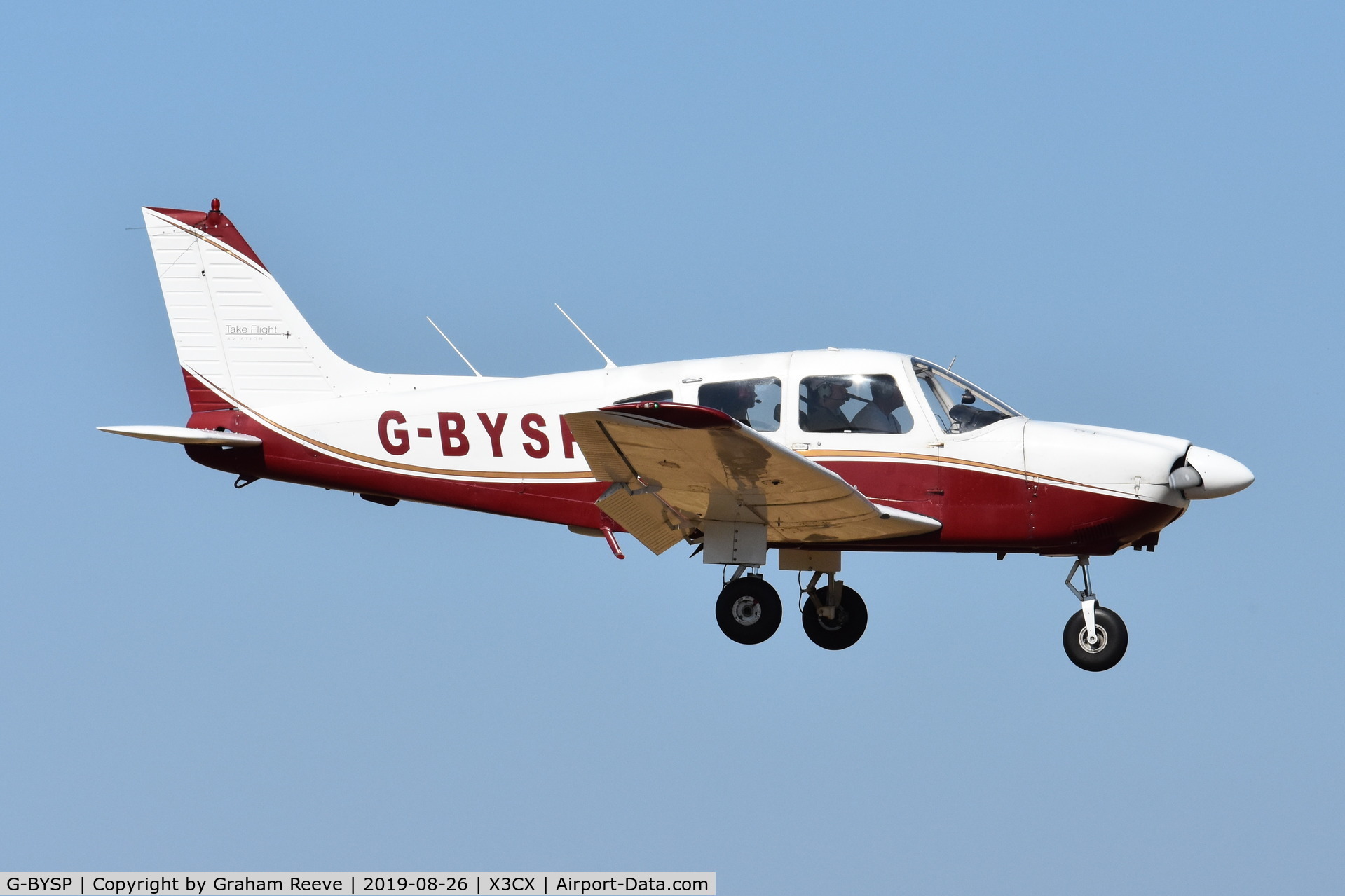 G-BYSP, 1985 Piper PA-28-181 Cherokee Archer II C/N 28-8590047, Landing at Northrepps.