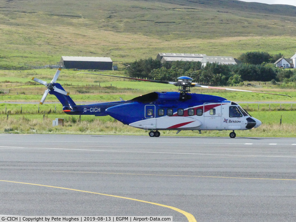 G-CICH, 2013 Sikorsky S-92A C/N 920209, G-CICH Silorsky S92 at Scatsa, Shetland